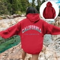 thumbnail image 4 of California Los Angeles Hoodies for Women 2025 Long Sleeve Y2K Hoodie with Pockets Hooded Sweatshirt Pullover Tops, 4 of 8