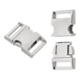 thumbnail image 1 of Hebilla de Liberación Lateral Rápida de 3/4 Pulgadas Uxcell, Clips de Reemplazo de Metal para Correas de Mochila y Collares de Perro Plata, 2 paquetes, 1 of 7