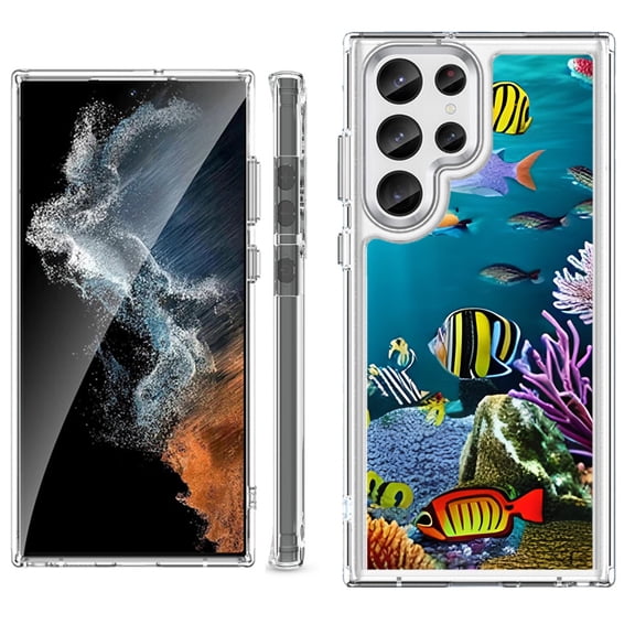 Shockproof Bumper Phone Case for Samsung Galaxy S23 Ultra 5G, by OneToughShield ® - Underwater