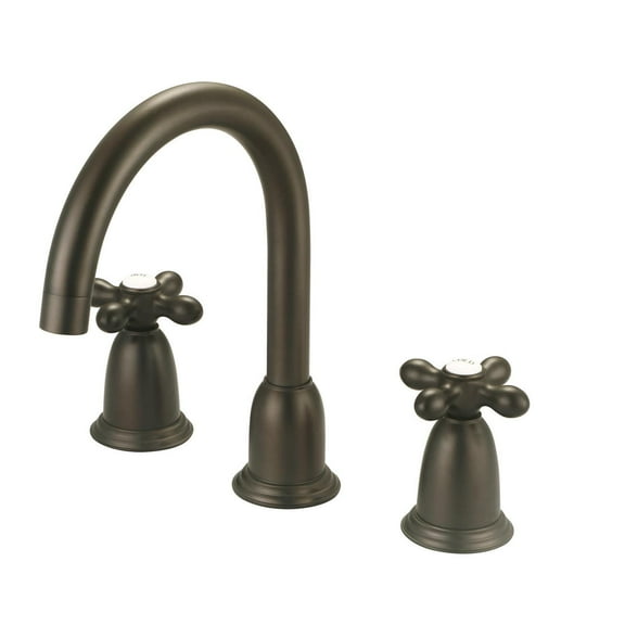 Widespread Bathroom Sink Faucet - Metal Cross Handles