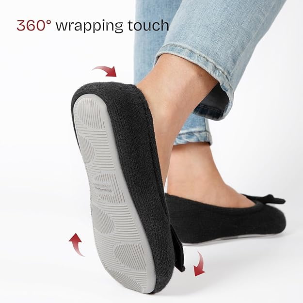Chaussons Ballerine pour Femmes Légers Confortables en Mousse à