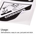 thumbnail image 4 of Unique Bargains Adhesive Vinyl Hazard Class 8 with Graphic Shipping Label, 3.9 x 3.9 Inch 50pcs, 4 of 5