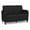 Castillo Black, variant on Siena 2-Seat Lounge Reception Waiting Tandem Seating / Black Steel Legs / Black