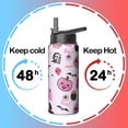 thumbnail image 4 of Halloween Tumbler 18oz with Straw and Lid – Stainless Steel Insulated Travel Coffee Cup – Cute Ghost Pumpkin Witch Design – Gift for Women Men, 4 of 6