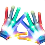 Halloween Led Gloves Light-up Party Supplies Gloves Multicolor for Christmas, Cool Fun Toys for 3-12 Year Old Kid