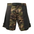 thumbnail image 1 of Rothco MMA Mixed Martial Arts Fighting Shorts, Black / Woodland Camo, 38, 1 of 4