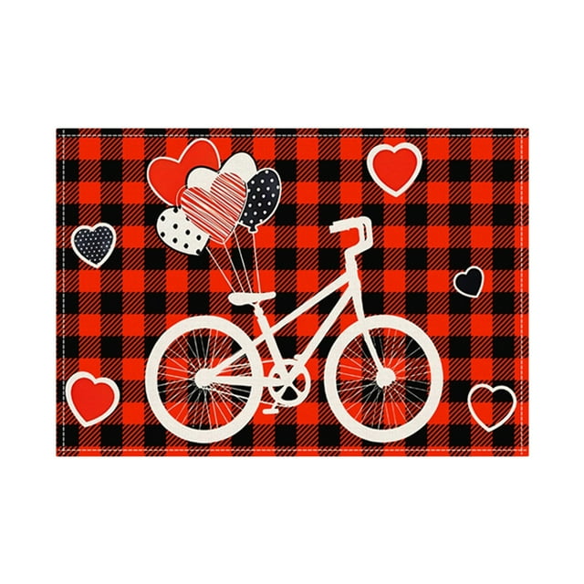 Decoraciones para San Valentín, adornos para San Valentín, regalos para San Valentín, manteles individuales con temática de San Valentín, manteles individuales para decoración de fiestas, manteles ind