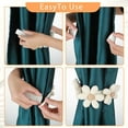 thumbnail image 6 of Monebena 2pcs Curtain Tiebacks, Cute Flower Curtain Buckles Curtain Holdbacks for Draperies Elegant Boho Curtain Tie Backs for Home Outdoor Bedroom Office Decorative Curtain(Beige), 6 of 7