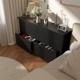 thumbnail image 6 of VEIKOUS 6 Drawer Modern Design Dresser with Metal Knobs, Black, 6 of 13