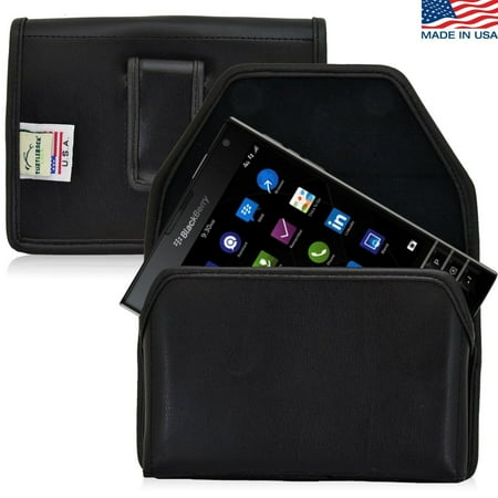 - Turtleback Holster compatible with Blackberry Passport Black Belt Case Leather Pouch with Executive Belt Clip Horizontal Made in USA