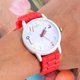 thumbnail image 3 of EeaseMX 1 reloj de pulsera de silicona con puntero de lápiz creativo para niños, regalo de cumpleaños, color rojo., 3 of 7