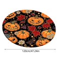 thumbnail image 2 of Elastic Halloween Tablecloth With Pumpkin Maple Leaf And Floral Patterns Black And Orange Round Cover For Indoor And Outdoor Parties Tablecloth 70 X 70 Teal Table Clothes for Rectangle Tables Table, 2 of 3