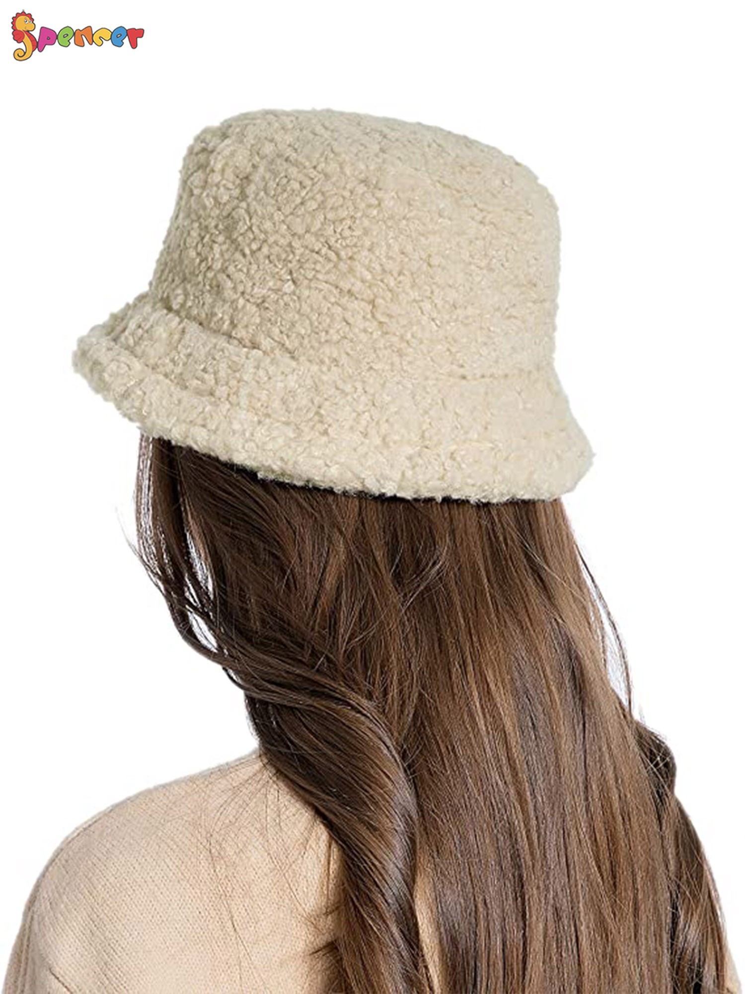 Tngan Winter Bucket Hat Women Men Warm Hats Vintage Faux Fur Fisherman Cap