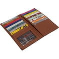 thumbnail image 5 of Marshal Bifold Leather RFID Blocking Wallet For Men & Women  Genuine Leather Holder With 19 Slots, 2 Bill Compartments & ID Window  For Credit/Debit Cards, Money & More CN Tan, 5 of 6