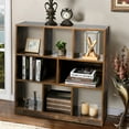 thumbnail image 3 of Gymax Bookcase Industrial Freestanding Bookshelf Storage Organizer w/ Open Compartments, 3 of 10