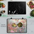 thumbnail image 5 of Renewold Ceramic Glass Stove Top Cover Stove Mat Stove Burner Cover Multipurpose Rubber Desk Saver Pad Washer Dryer Top Cover Range Cover for Counter Top, Hummingbird Floral, 5 of 7
