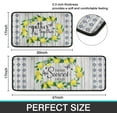 thumbnail image 3 of Lemon Kitchen Rug 2 Pieces Set, Washable Non-Slip Kitchen Sink Farmhouse Decor Carpet, Home Water Absorb Microfiber Cushioned Kitchen Floor Standing Mats 17"x47"+17"x30", 3 of 6
