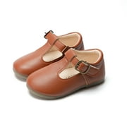 Hawee T-Strap PU Leather Casual Shoes (Toddler Girls & Little Girls) JW232 Size 5-10.5