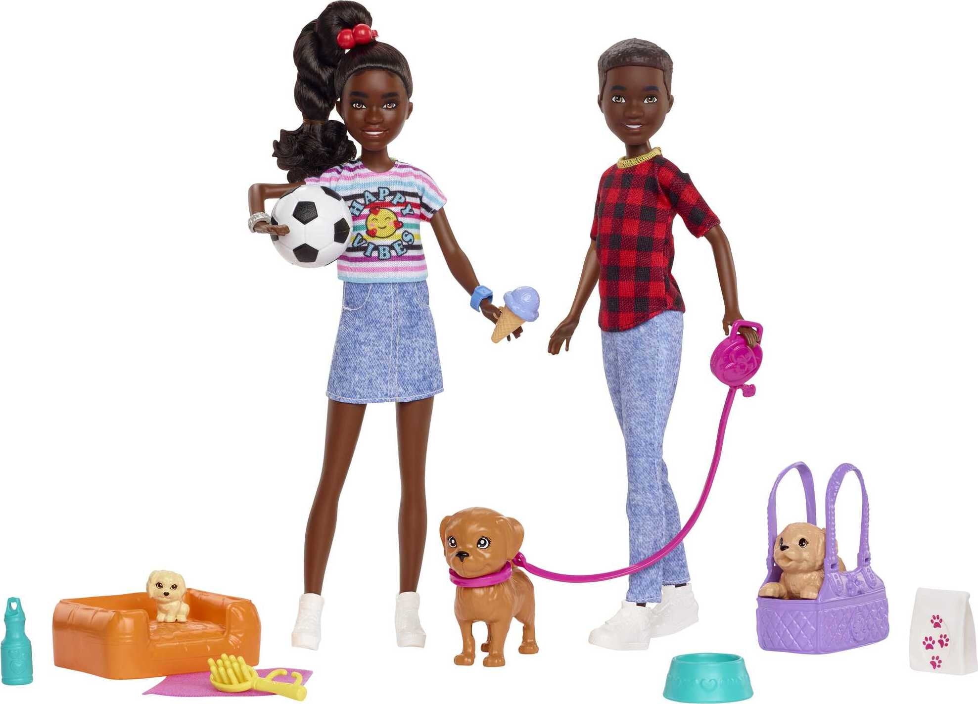 Barbie It Takes Two Jackson & Jayla Twins Dolls & Accessories, 3 Years