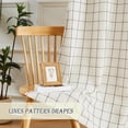 thumbnail image 2 of Buffalo Plaid Window Treatment Set,Light Filtering Curtain Woven Lines Pattern Drapes for Living Room and Bedroom, Semi Sheer Rod Pocket Modern Farmhouse Style 2 Panels 40"x84"x2,Beige&Black, 2 of 7
