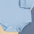 thumbnail image 5 of HCNTES Boy Clothes Toddler Baby Boys Summer Outfits Set Sleeveless Cute Print T-Shirt Shorts Set 3 Months-4T Size 3-6 Months,z1-Blue, 5 of 6