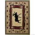 thumbnail image 2 of Brown Moose with Fish Print Outdoor Wilderness Area Rug (7' 7" x 10' 6"), 2 of 6