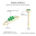 thumbnail image 4 of Rosec Jewels Natural Emerald Diamond Anniversary Ring for Women - Marquise Emerald Ring - AAA Quality - Ready to Gift, 10K Yellow Gold, US 12.50, 4 of 5