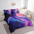 thumbnail image 3 of Homewish Dreamy Starry Sky 7-Piece Twin Bedding Sets,Ocean Animal Jellyfish Bedding Comforter Set,Gradient Pink Purple Sheet Sets For Girl Skids,Breathable Home Decor Reversible, 3 of 8