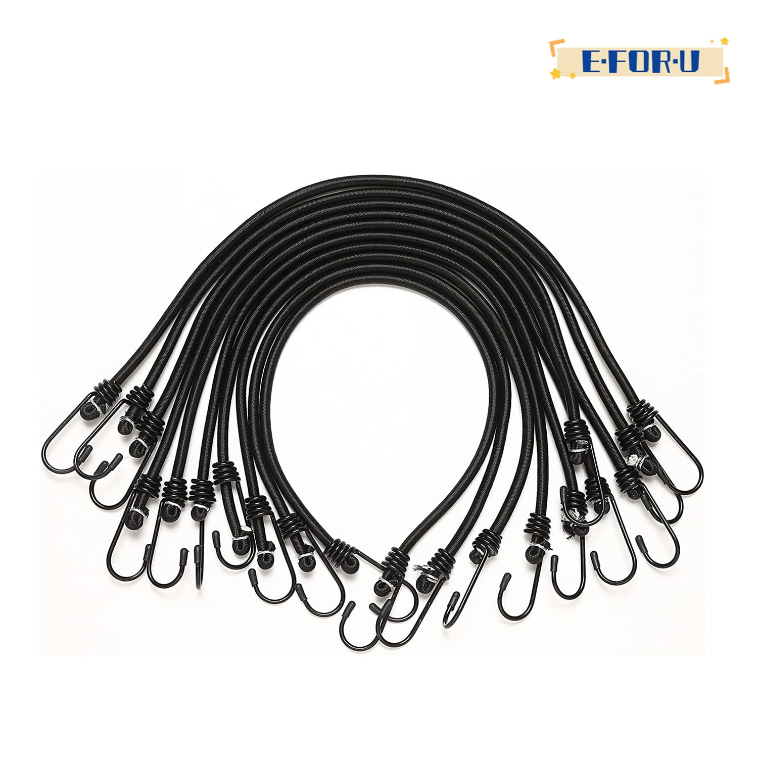 Bungee Cord Heavy Duty with Hooks 10 Pack