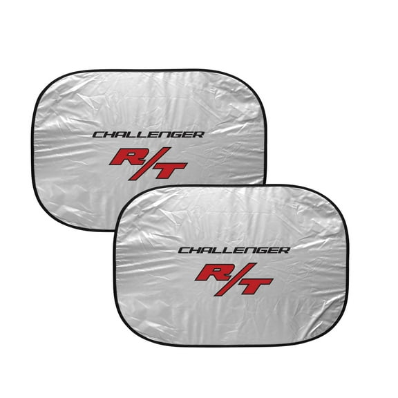 Dodge Challenger R/T Logo Dual Panels 28" W x 24" L Folding Windshield Sun Shade