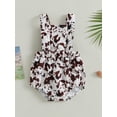 thumbnail image 2 of Coduop Baby Girls Casual Sleeveless Rompers,Floral/Zebra Geometric Newborn Bodysuit Playsuits, 2 of 8
