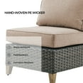 thumbnail image 3 of Grand Patio Outdoor Furniture, Patio Wicker Armless Sofa, Beige, 3 of 6