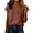 Tops-550Bronze, variant on Linen Tunic Tops for Women Split V Neck 3/4 Sleeve Business Casual Tops Loose Fit Floral Print Pleated Front Lightweight Flowy Summer Spring Tops