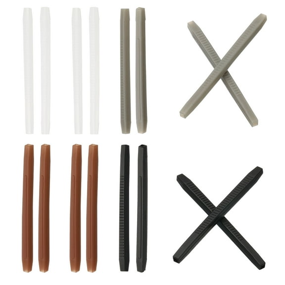 Uxcell Glasses End Tips Eyeglass Anti Slip Ear Sock Pieces Tube Sleeve Silicone Style 5, Assorted Colors 8 Pairs