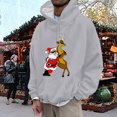 thumbnail image 2 of CONZONE Christmas Men's Hoodies Xmas Santa Claus Hoodie for Men Graphic Long Sleeve Pullover Hooded Sweatshirt Soft Fall Winter Sweatshirts With Pocket, 2 of 5