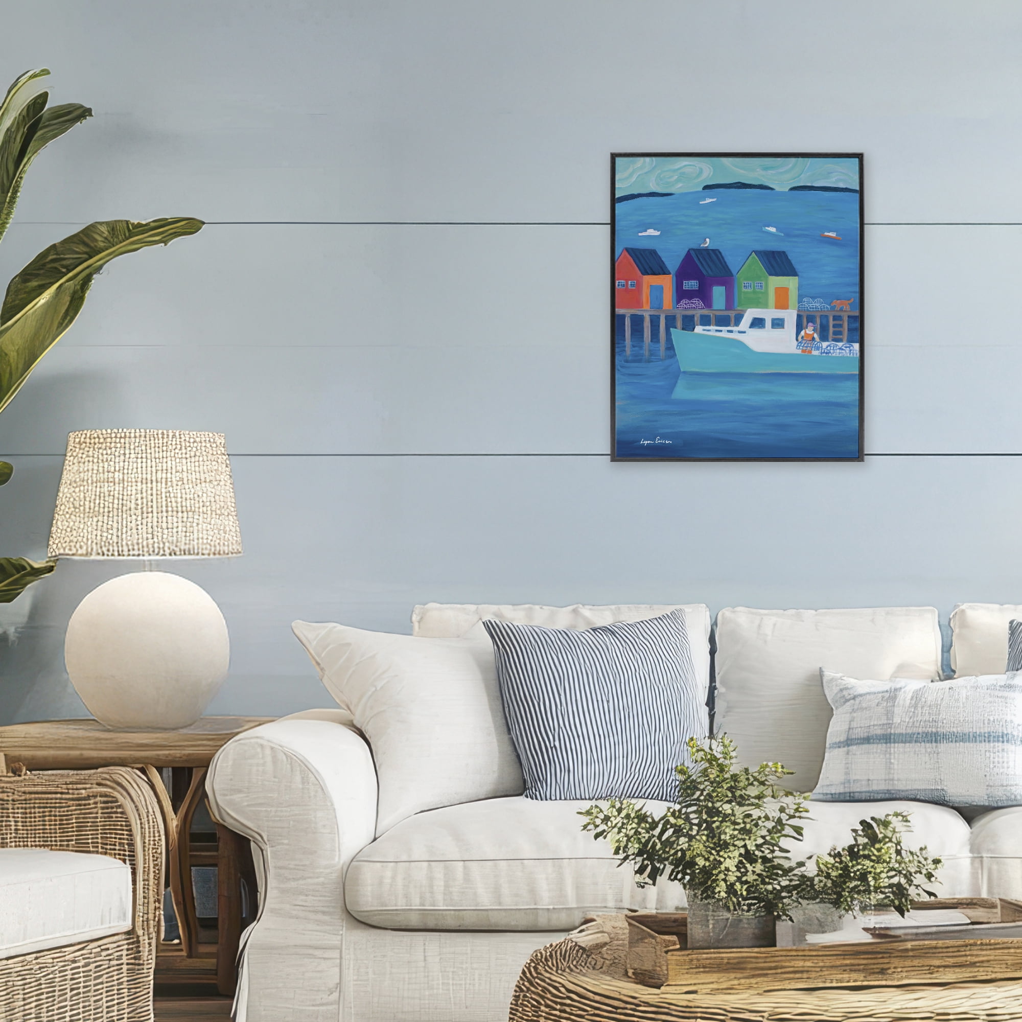 Stupell Industries Out Hauling Traps Black Framed Giclee Art, design by Lynn Ericson Fine Art