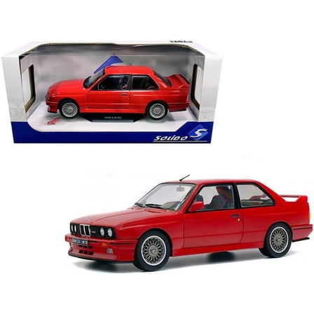 Solido  1986 Bmw E30 M3 Red 1-18 Diecast Model Car