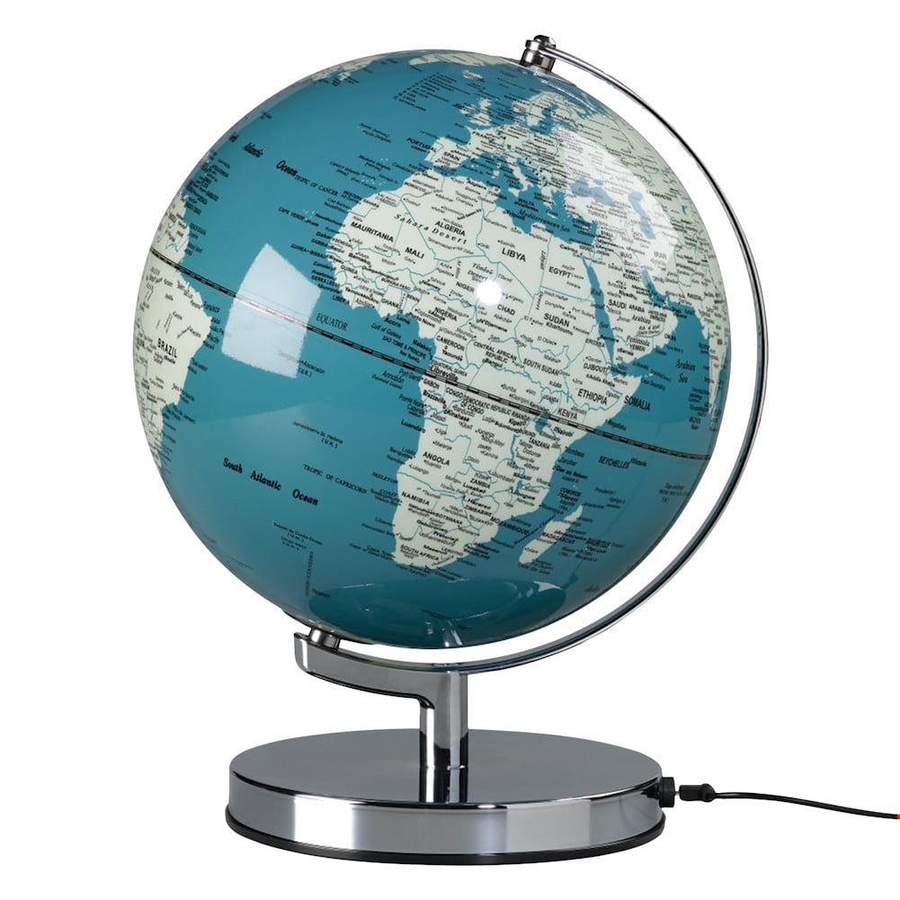 world globe desk lamp