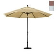 thumbnail image 1 of 11' Aluminium Marché Umbrella Collier Inclinable Mat Blanc/oléfine/tissé Sésame/dwv, 1 of 2