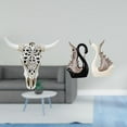 thumbnail image 2 of CarpNettore Tribal Bull Head Wall Hanging Art and Ceramic Swan Figurines Sculpture for Farmhouse Bedroom Office Shelf Anniversary Fireplace Decor Collection, 2 of 8