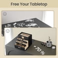 thumbnail image 6 of LEDREM 4-Layer Jewelry Box Organizer with Glass Lid, 3-Drawer Velvet Lined Storage for Rings Necklaces, Graphite Black and Gold, 6 of 8