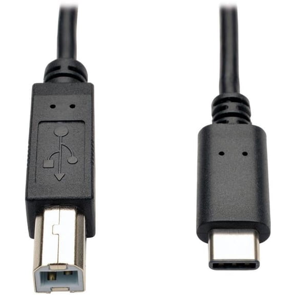 6 ft. USB 2.0 Hi-Speed Cable USB Type-B Male to USB Type-C Male - Black - 6 ft.