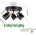 thumbnail image 4 of AIR-3 Light Track Lighting Kit, Matt Black Brass Finish Canopy with Moden Flush Mount Ceiling Spotlight for Kitchen,Dining,Living Room,Home Improvement, 4 of 4