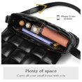 thumbnail image 3 of Petit Sac à Bandoulière pour Femmes Sac à Main Tissé Noir, 3 of 7