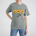thumbnail image 2 of NAMTYQX Womens T Shirts Airoft Crewneck Plus Size Graphic Short Sleeve Light Relaxed Fit Patterned Casual Blouses for Women Dressy Casual Gray Size L, 2 of 4