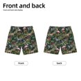 thumbnail image 4 of Rocae Flamingos And Palm Leaves for Teen Beach Trunks Boys Swim Trunks with Compression Liner Quick Dry Board Shorts, 4 of 9