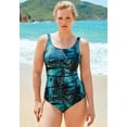 thumbnail image 5 of Swimsuits for All Women's Chlorine Resistant Spliced Tank One Piece Swimsuit, 5 of 5