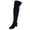 Black, variant on Alfani Womens Novaa Faux Suede Square Toe Over-The-Knee Boots