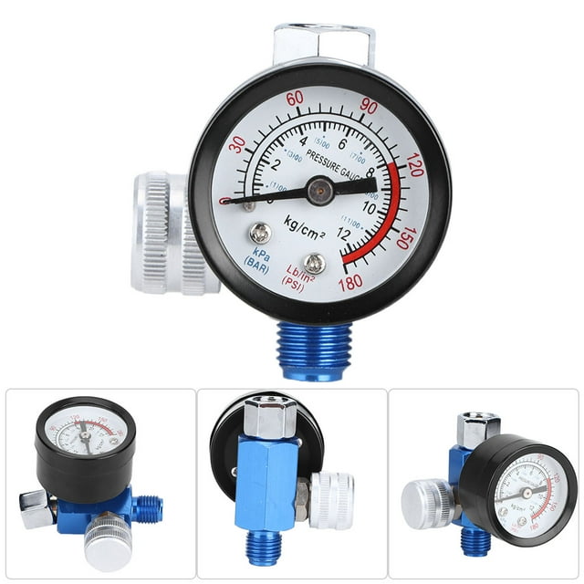 Air Pressure Regulator, Air Pressure Regulator Gauge, G1/4 Female Thread Flexible For Wall Painting
