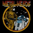 thumbnail image 2 of Mens Star Wars Metal Head Rock Droids Lightweight Hoodie, 2 of 4